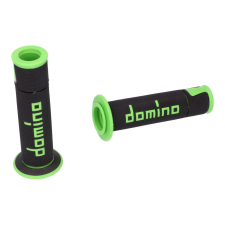Domino Domino A450 on-road verseny fekete/zöld nyitott végű kormánymarkolat szett markolatgumi