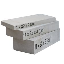 DOMOFIRE SAMOTT TÉGLA FEHÉR 11X22X2 CM hűtés, fűtés szerelvény