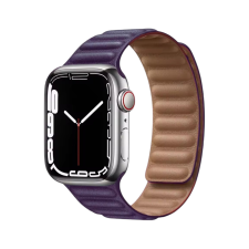 Domshop Apple Watch Mágneses Bőr Szíj okosóra kellék