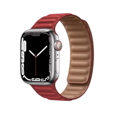 Domshop Apple Watch Mágneses Bőr Szíj okosóra kellék