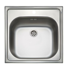 DONAU DE 123 mosogatótálca (500x500 mm, 1 medence) komplett 1 1/2" szifoncsomaggal mosogatótálca