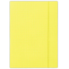  DONAU Gumis mappa, karton, A4, kockás, DONAU, citromsárga mappa