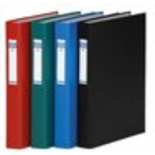 DONAU Gyűrűs könyv, 2 gyűrű, 40 mm, A4, PP/karton, DONAU, piros gyűrűskönyv