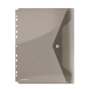 DONAU Irattartó tasak, A4, PP, patentos, lefűzhető, DONAU, füstszínű