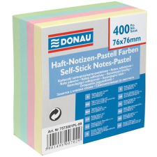 DONAU öntapadó jegyzettömb, 76x76mm, 400 lap, donau, pasztell színek 7573001pl-99 jegyzettömb
