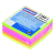 DONAU Öntapadós jegyzettömb DONAU 50x50 mm 250 lap vegyes neon színek