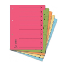 DONAU Regiszter, karton, A4, mikroperforált, DONAU, kék regiszter és tartozékai