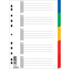 DONAU Regiszter, műanyag, A4, 5 részes, DONAU, színes