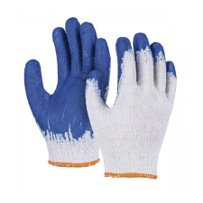 DONAU Safety Védőkesztyű pamut/latex 10/XL méret kék 10 pár védőkesztyű