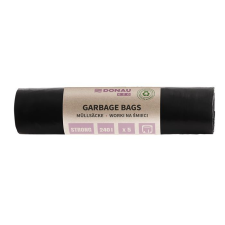 DONAU Szemeteszsák, extra erős, 240 l, 5 db, 70 µ, DONAU  Eco , fekete tisztító- és takarítószer, higiénia