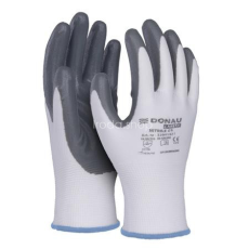 DONAU Szerelőkesztyű, nitril, DONAU "Safety 01", 9/L méret, szürke