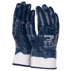 DONAU Szerelőkesztyű, nitril, DONAU "Safety 03", 10/XL méret, sötétkék