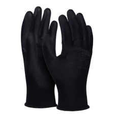 DONAU Szerelőkesztyű, PU, DONAU  Safety , 10/XLméret, fekete