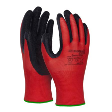 DONAU Védőkesztyű, latex, DONAU  Safety , 11/XXL méret, piros védőkesztyű