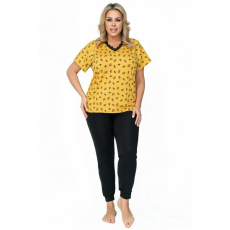 Donna Queen női pizsama, sárga 5XL