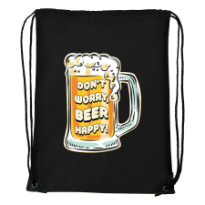 Dont worry, beer happy - Sport táska fekete tornazsák