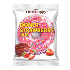 DONUT Fánk epres töltelékkel, eper ízű bevonattal és dekorációval 60g csokoládé és édesség