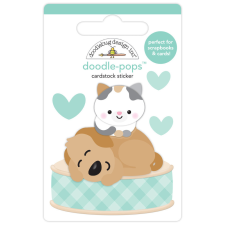 Doodlebug Design Díszítőelem - Pretty Kitty - Best Friends - Doodle-Pops (1 db) matrica