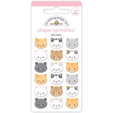 Doodlebug Design Díszítőelem - Pretty Kitty - Bitty Kitties - Doodle-Pops (1 db) matrica