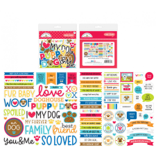 Doodlebug Design Kivágatok - Doggone Cute - Chit Chat (1 csomag) matrica