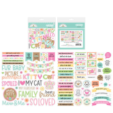 Doodlebug Design Kivágatok - Pretty Kitty - Chit Chat (1 csomag) matrica