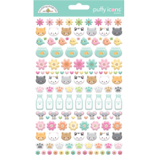 Doodlebug Design Pufi matrica - Pretty Kitty - Puffy Icons Stickers (1 db) matrica
