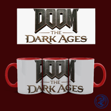  Doom - The Dark Ages logó bögre (Piros) ajándéktárgy