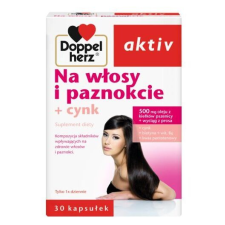 Doppelherz Aktiv Haj és Köröm + Cink, 30 kapszula vitamin és táplálékkiegészítő