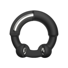 Dorcel Stronger Ring - fém betétes péniszgyűrű (fekete) péniszgyűrű