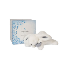 Doudou et Compagnie Paris Doudou Ajándék készlet - Plüss nyuszi fehér pompomnal 25 cm készségfejlesztő