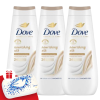 DOVE Advanced Care Nourishing Silk Krémtusfürdő 3x400ml + Ajándék Manikűr készlet