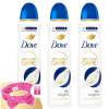 DOVE Dezodor Original 3x150ml + Ajándék Hajpánt