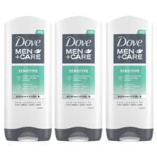 DOVE Men+Care Tusfürdő Sensitive 3x400ml tusfürdők