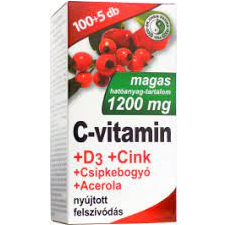  DR CHEN C-VITAMIN 1200MG+D3+ZN+CSIPKEBOGYÓ+ACEROLA 105X vitamin és táplálékkiegészítő
