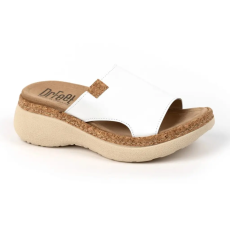 DR.FEET 21005 -os női Dr Feet bőr papucs - feher