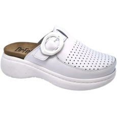 DR.FEET 21011 -es női Dr Feet bőr papucs - feher