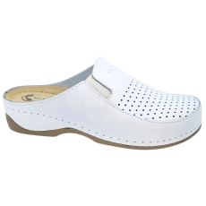 DR.FEET 2106 -os női Dr Feet bőr papucs - feher