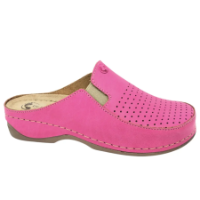 DR.FEET 2106 -os női Dr Feet bőr papucs - rozsaszin női papucs