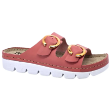 DR.FEET 9002 -es női Dr Feet bőr papucs - rozsaszin női papucs