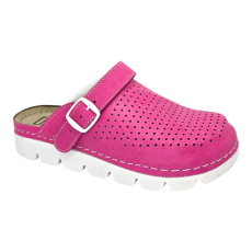 DR.FEET 9014 -es női Dr Feet bőr papucs - pink
