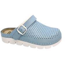 DR.FEET 9014 -es női Dr Feet bőr papucs - vilagos kek női papucs