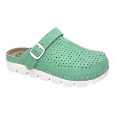 DR.FEET 9014 -es női Dr Feet bőr papucs - zold női papucs