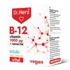 Dr. Herz B12 1000 mcg + Szerves Cink 60 db kapszula vitamin és táplálékkiegészítő