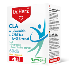  Dr. Herz CLA + L-karnitin + Zöld tea kivonat kapszula 60x vitamin és táplálékkiegészítő