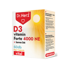 Dr. Herz D3 vitamin 4000NE+szerves cink 60db kapszula vitamin és táplálékkiegészítő