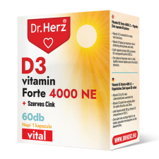  Dr.herz d3-vitamin 4000NE+szerves cink kapszula 60 db gyógyhatású készítmény