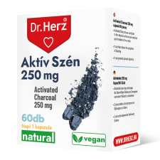 Dr Herz Dr.herz aktív szén 250mg kapszula 60 db vitamin és táplálékkiegészítő