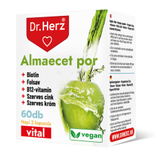 Dr Herz DR Herz Almaecet por + Biotin + Folsav 60 db kapszula vitamin és táplálékkiegészítő