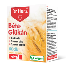 Dr Herz Dr.herz béta-glükán+szerves cink, szelén+c-vitamin vegán kapszula 60 db vitamin és táplálékkiegészítő