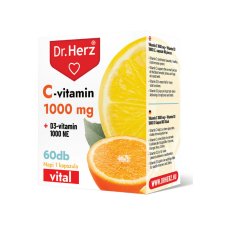 Dr Herz Dr. Herz C vitamin 1000 mg + D3-vitamin 1000NE 60 db vitamin és táplálékkiegészítő